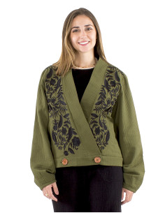 Cotton embroidered jacket with cotton lining 2