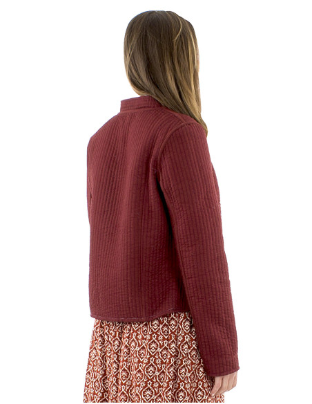 Veste matelassée coton imprimée Batik interieur uni