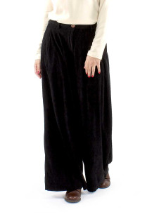 Polyester velvet wide bottom pants 2