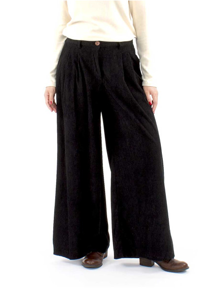 Polyester velvet wide bottom pants