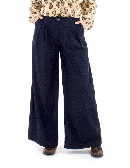 Polyester velvet wide bottom pants
