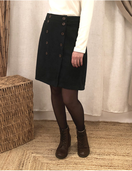 Jupe velours polyester