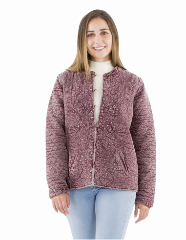 Veste coton matelassée polyester brodée miroirs