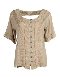 Chemisier viscose brodé manches courtes SW 2