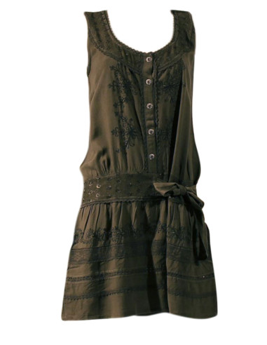 Minirobe viscose Charleston nouée