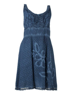 White cotton lace lined dress 2