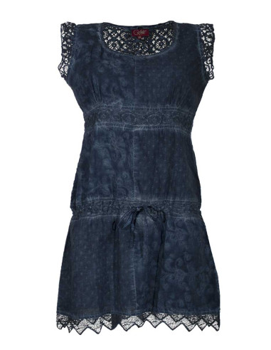 White cotton lace lined dress