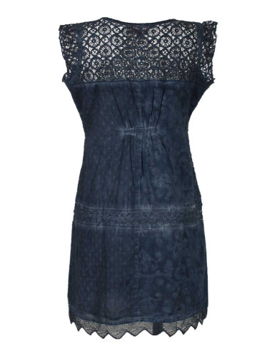 White cotton lace lined dress