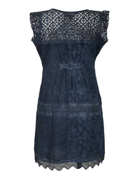 White cotton lace lined dress