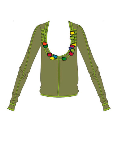 T-shirt 62% polyester, 35% cotton, 3% elastane