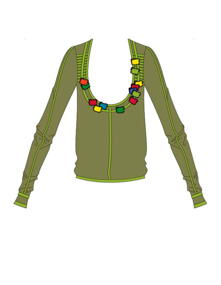 T-shirt 62% polyester, 35% cotton, 3% elastane