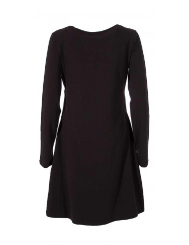 Robe courte maille manches longues