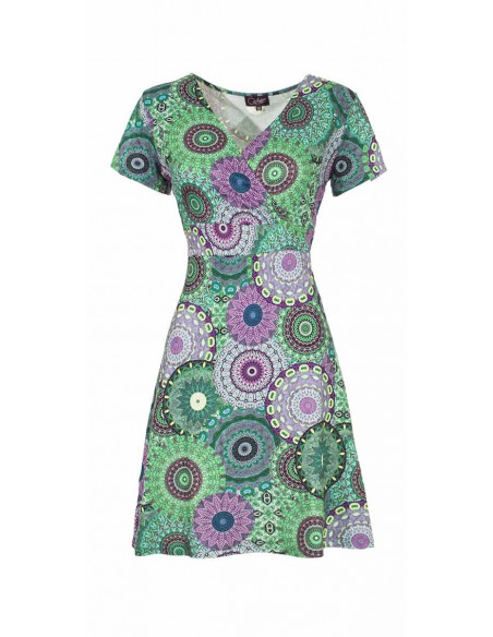 Dress with tam tam print