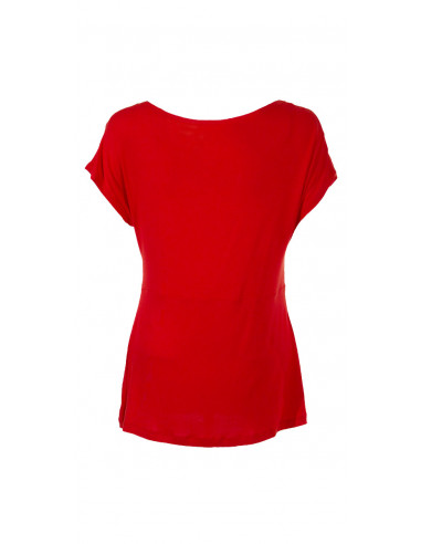 95% rayon 5% spandex tee shirt with short sleeves