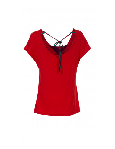 95% rayon 5% spandex tee shirt with short sleeves