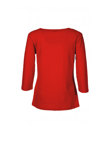 97% cotton 3% spandex plain tee shirt with 3/4 sleeves