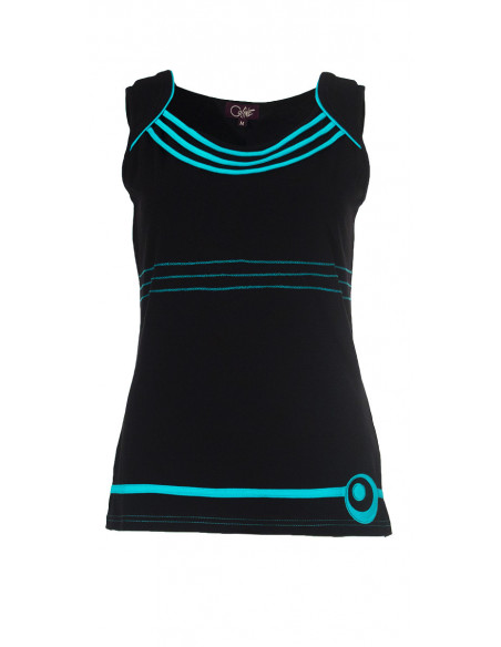 97% cotton 3% spandex sleeveless tee shirt