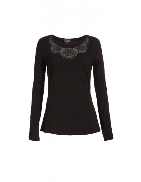 95% Cotton 5% Elastane tee shirt with long sleeves