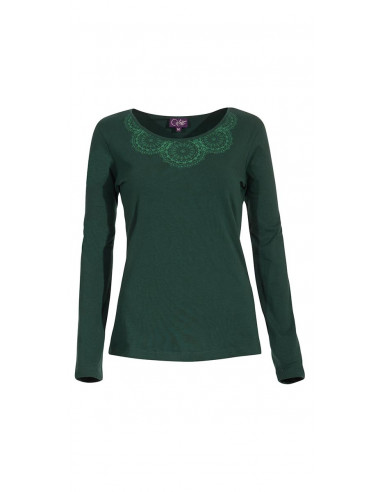 95% Cotton 5% Elastane tee shirt with long sleeves