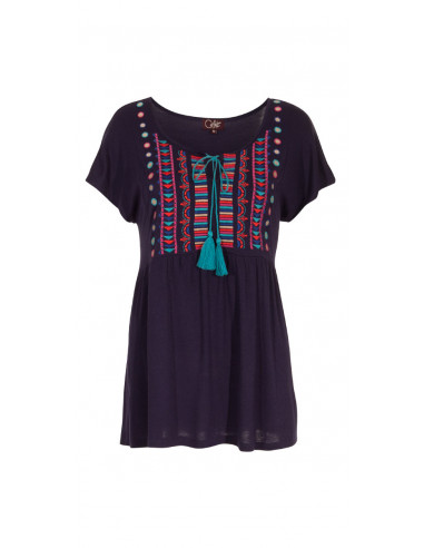 TShirt Brode Galons Sur Manche