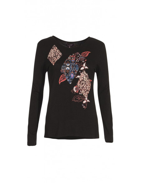 TShirt 95% Viscose 5% Elasthanne Patchs