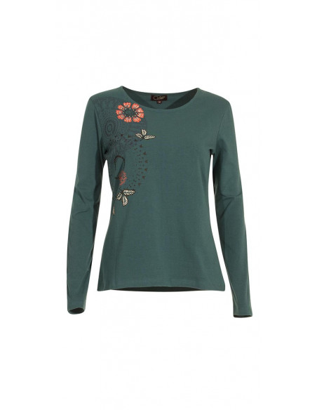 97% cotton 3% elastane tee shirt with place print