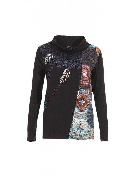 97% cotton 3% elastane tee shirt with bamako print