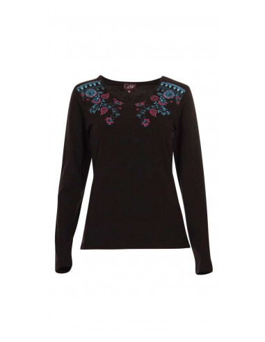 Tee Shirt 95% Coton 5% Elasthanne Fleurs