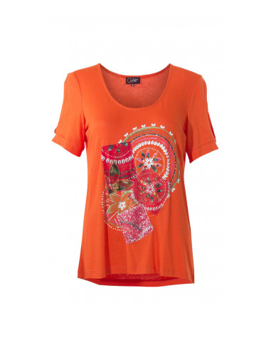 Tee Shirt 95% Viscose 5% Elasthanne Manc