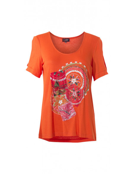 Tee Shirt 95% Viscose 5% Elasthanne Manc