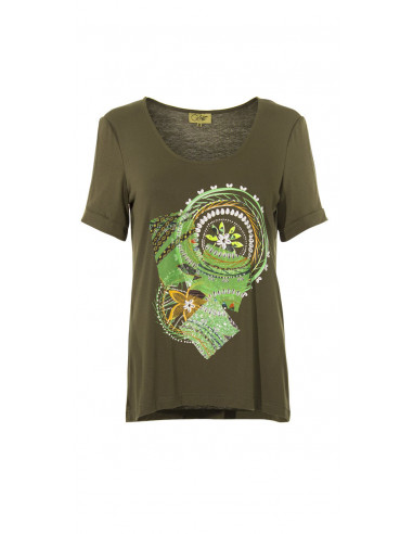 Tee Shirt 95% Viscose 5% Elasthanne Manc