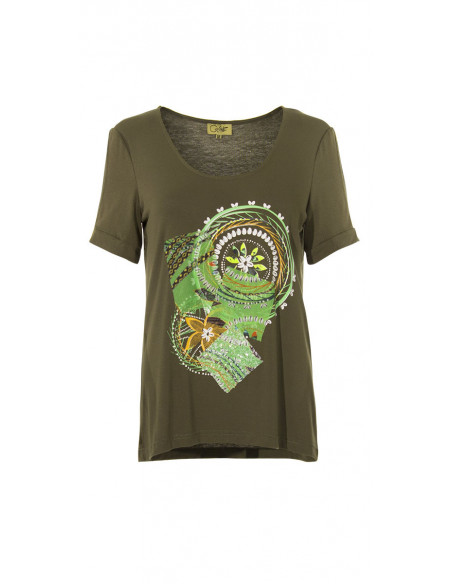 Tee Shirt 95% Viscose 5% Elasthanne Manc