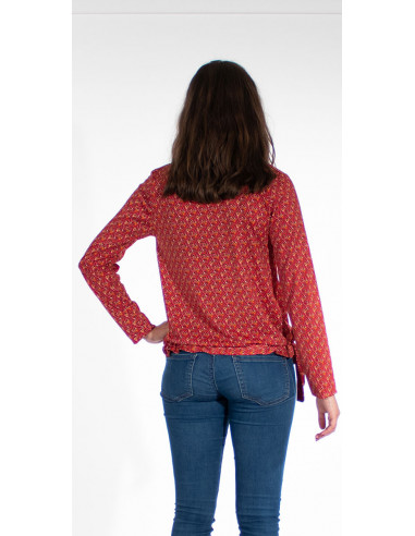 96% Polyester 4% Elasth Knitted Blouse