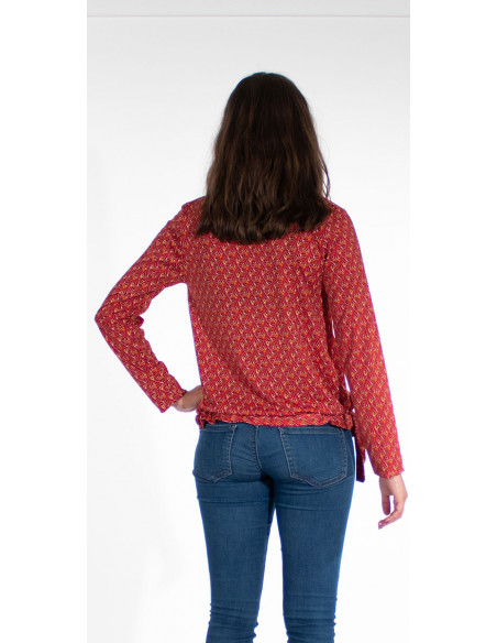96% Polyester 4% Elasth Knitted Blouse