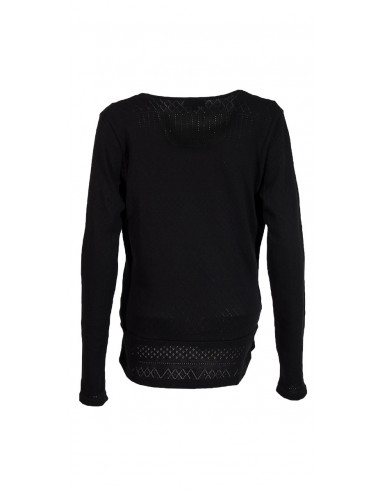 Pull en maille effet cache coeur