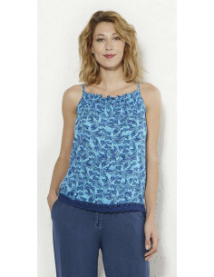 1 Chemisier Viscose Bretelles Imprime Cana