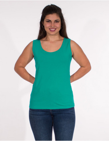 T-shirt 95% cotton 5% elastane sleeveless plain