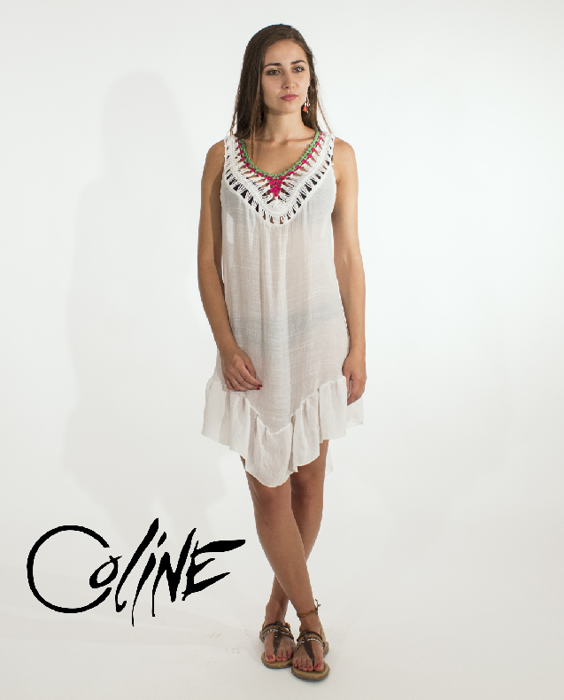Grossiste tunique de plage macramé